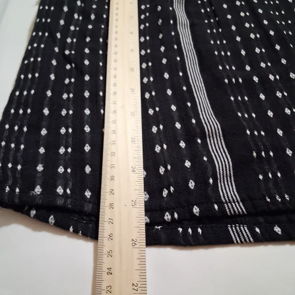 Sundance Electra Top Black Gauze Boho Embroidered Raw Edge Sleeves Sz M - Picture 10 of 10